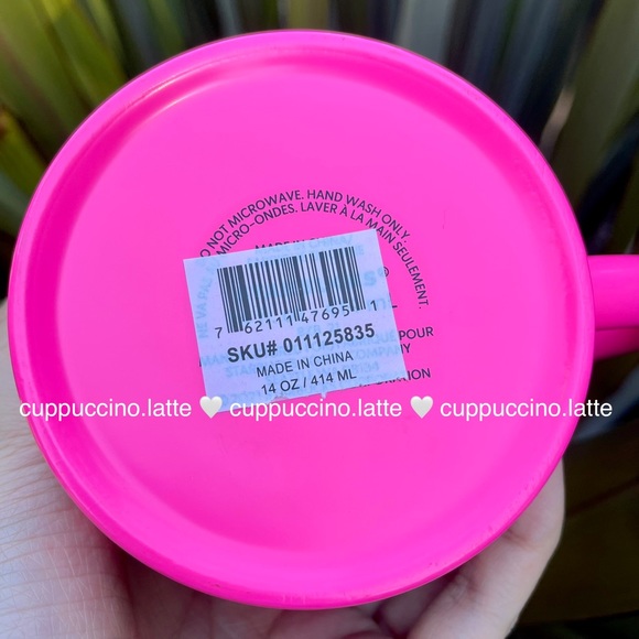 💗LAST ONE🐈‍⬛Starbucks LE Target Neon Pink Halloween 2021 Cat Mug - Picture 5 of 6